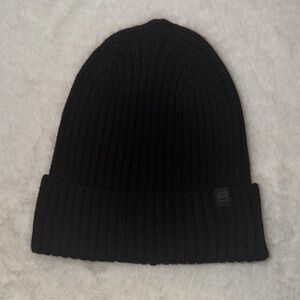 Black Ribbed Beanie
